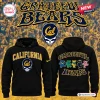 Front and back views of a black California Golden Bears Grateful Dead hoodie with colorful bear graphics.