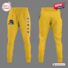 Front and back view of yellow sweatpants with Cal logo and dancing bears.