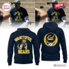 Navy hoodie with Grateful Bears front graphic and Cal skull back logo, accompanied by lifestyle photo inset.