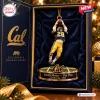 California Golden Bears Kevin Moen Ornament displayed in a navy blue velvet keepsake box.