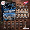 Front view of a Carolina Panthers Christmas Advent Calendar with mini figures.
