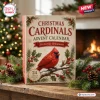 Front view of the Christmas Cardinals 2026 Advent Calendar box featuring a red cardinal illustration on a snowy branch.