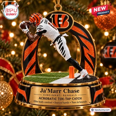 Cincinnati Bengals Ja’Marr Chase Christmas Ornament