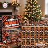 Front view of Cincinnati Bengals NFL Advent Calendar box with assorted mini figurines arranged beside it.