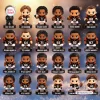 Front view of Cincinnati Bengals NFL Advent Calendar figures arranged in rows on a reflective surface.