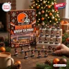 Front view of Cleveland Browns NFL Advent Calendar with mini figures and holiday box.