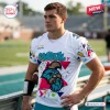 Man wearing Coastal Carolina Chanticleers 90s Friday Night Football Jersey on a field.