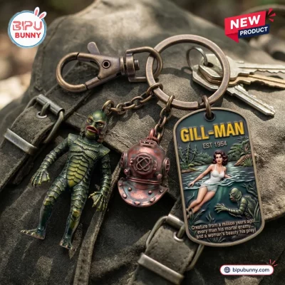 Creature From The Black Lagoon Gill Man Keychain