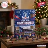 Front view of Crystal Palace FC Advent Calendar with figurines on wooden table.