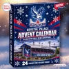 Front view of the Crystal Palace FC Advent Calendar box featuring stadium imagery, team crest, and winter snowflake patterns.