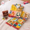 Front view of a Cute Pokémon Patchwork Pajama Set laid flat on a bed.