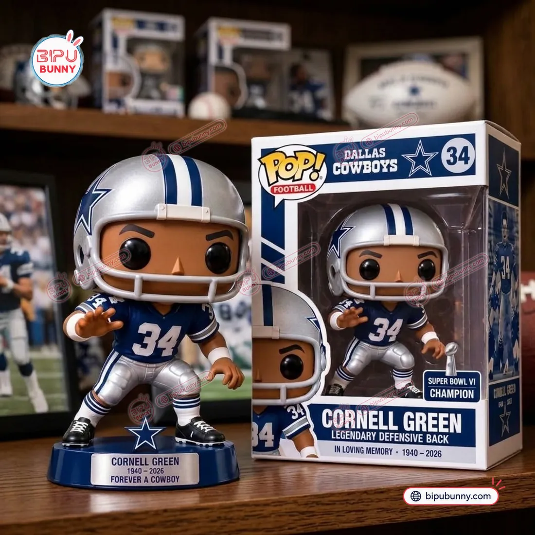 Dallas Cowboys Cornell Green Legendary Defensive Back Vinyl Figure Dallas Cowboys Cornell Green Legendary Defensive Back Vinyl Figure