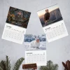 Three pages of the Danny DeVito National Parks & Wildlife Wonders 2027 Wall Calendar displayed on a light surface.