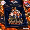 Front view of Denver Broncos Peyton Manning Elway Nix ornament displayed inside a blue velvet box.