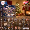 Front view of Detroit Tigers 2026 Christmas Advent Calendar with 24 numbered baseball ornaments.
