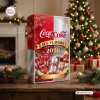 Front view of the Diet Coke & Coca-Cola All Flavors Advent Calendar 2026 on a wooden table.