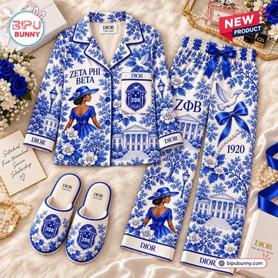 Dior Zeta Phi Beta Satin Pajama Set