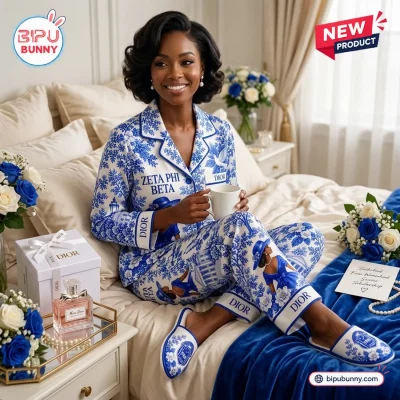 Dior Zeta Phi Beta Satin Pajama Set