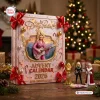 Front view of the Dolly Parton 80th Anniversary Advent Calendar 2026 decorated with red bows and figurines.