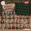 Front view of the Donkeys Bad Decisions Advent Calendar with twenty-four numbered drawers and collectible donkey figures.
