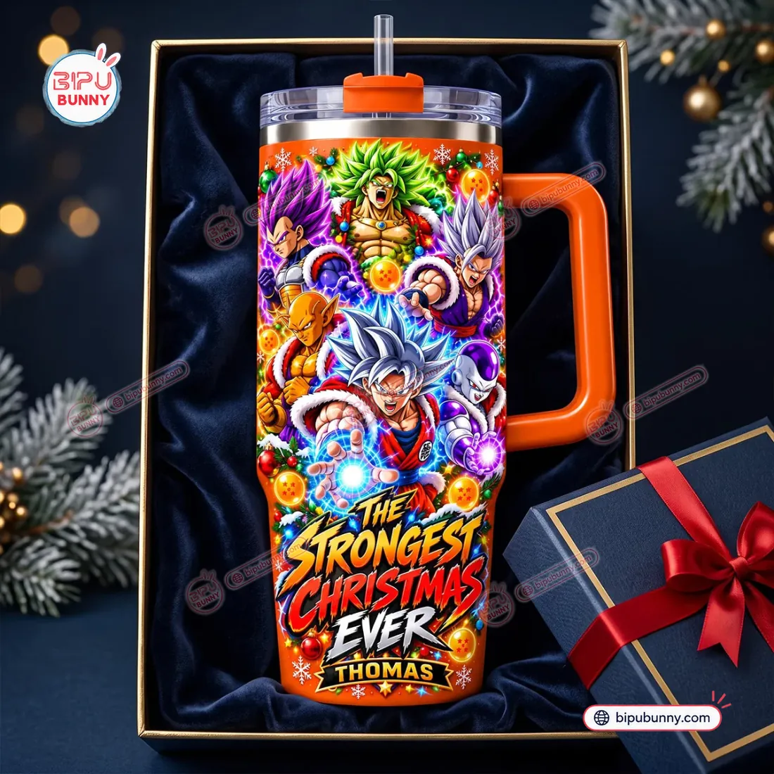 Dragon Ball Anime Christmas Tumbler with Handle Dragon Ball Anime Christmas Tumbler with Handle