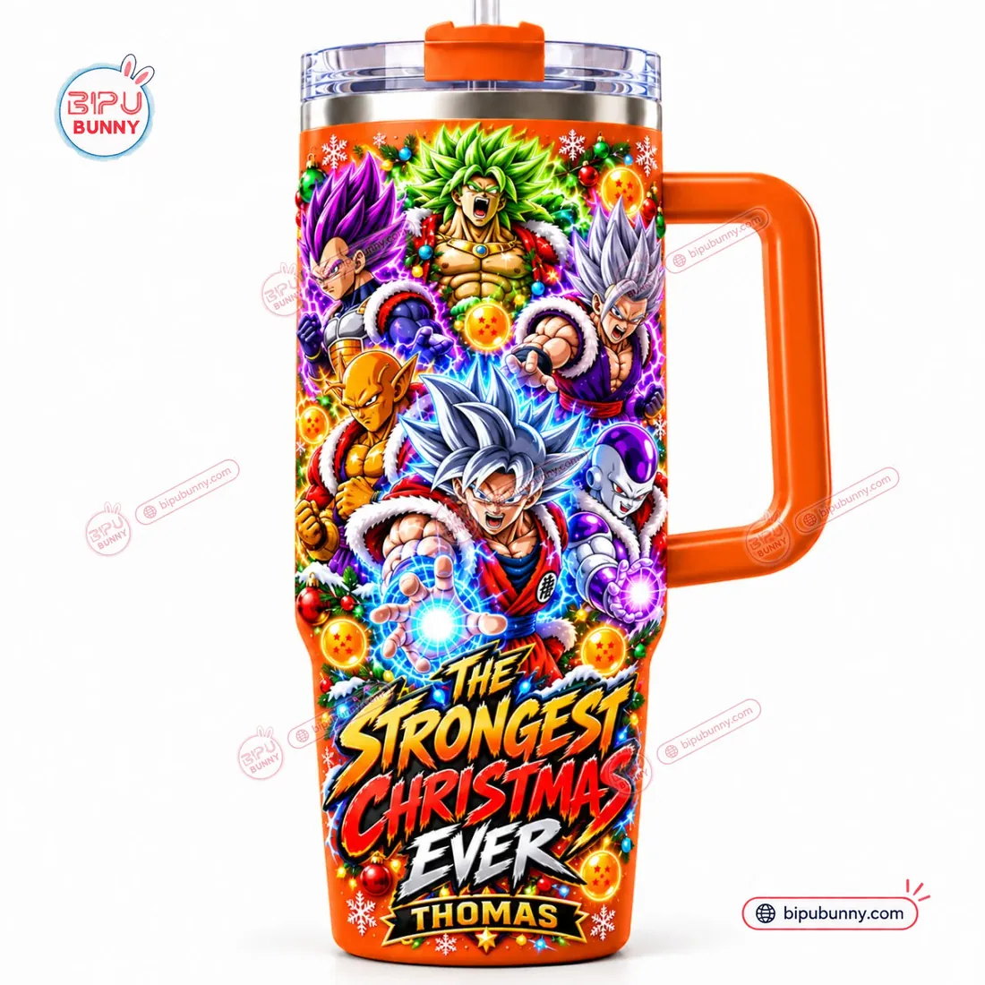 Dragon Ball Anime Christmas Tumbler with Handle Dragon Ball Anime Christmas Tumbler with Handle