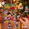Front view of a holiday-themed Dragon Ball Z Advent Calendar blind box displayed with miniature figures.