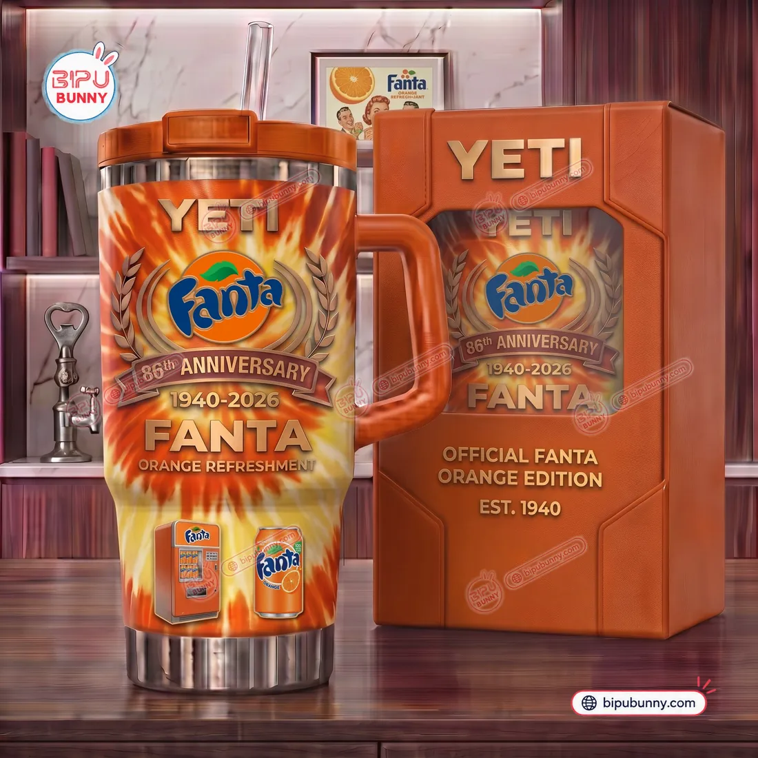 Fanta 86th Anniversary YETI Handle Tumbler Fanta 86th Anniversary YETI Handle Tumbler