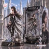 Side view of the Final Fantasy Tifa Lockhart 40th Anniversary Figure displayed beside its packaging box.