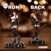 Front and back views of a Final Fantasy Tifa Lockhart collector figure standing on a detailed circular base.
