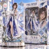 Front view of the Final Fantasy Yuna 40th Anniversary Collectible Figure with packaging box.