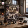 Angle view of the Fourth Wing The Empyrean 2026 Advent Calendar box with miniature dragons and castles.