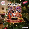 Front view of Friends 1994 Resin Christmas Ornament hanging on a tree.
