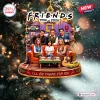 Front view of Friends 1994 Resin Christmas Ornament featuring six characters on an orange couch.