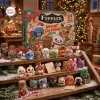Front view of the Fuggler Funny Ugly Monster Advent Calendar 2026 box with small figures displayed on shelves.