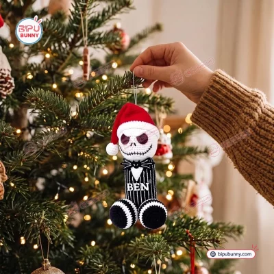 Funny Jack Skellington Crochet Penis Christmas Ornament