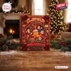 Front view of the Garfield And Friends Christmas Advent Calendar on a wooden table with holiday decor.