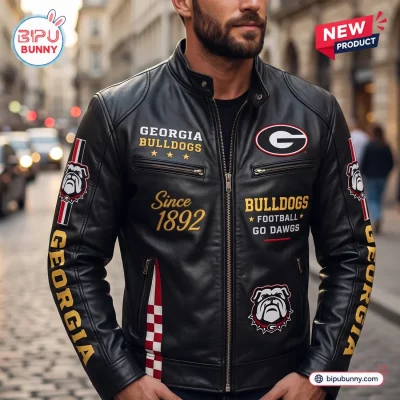 Georgia Bulldogs Football Leather Jacket