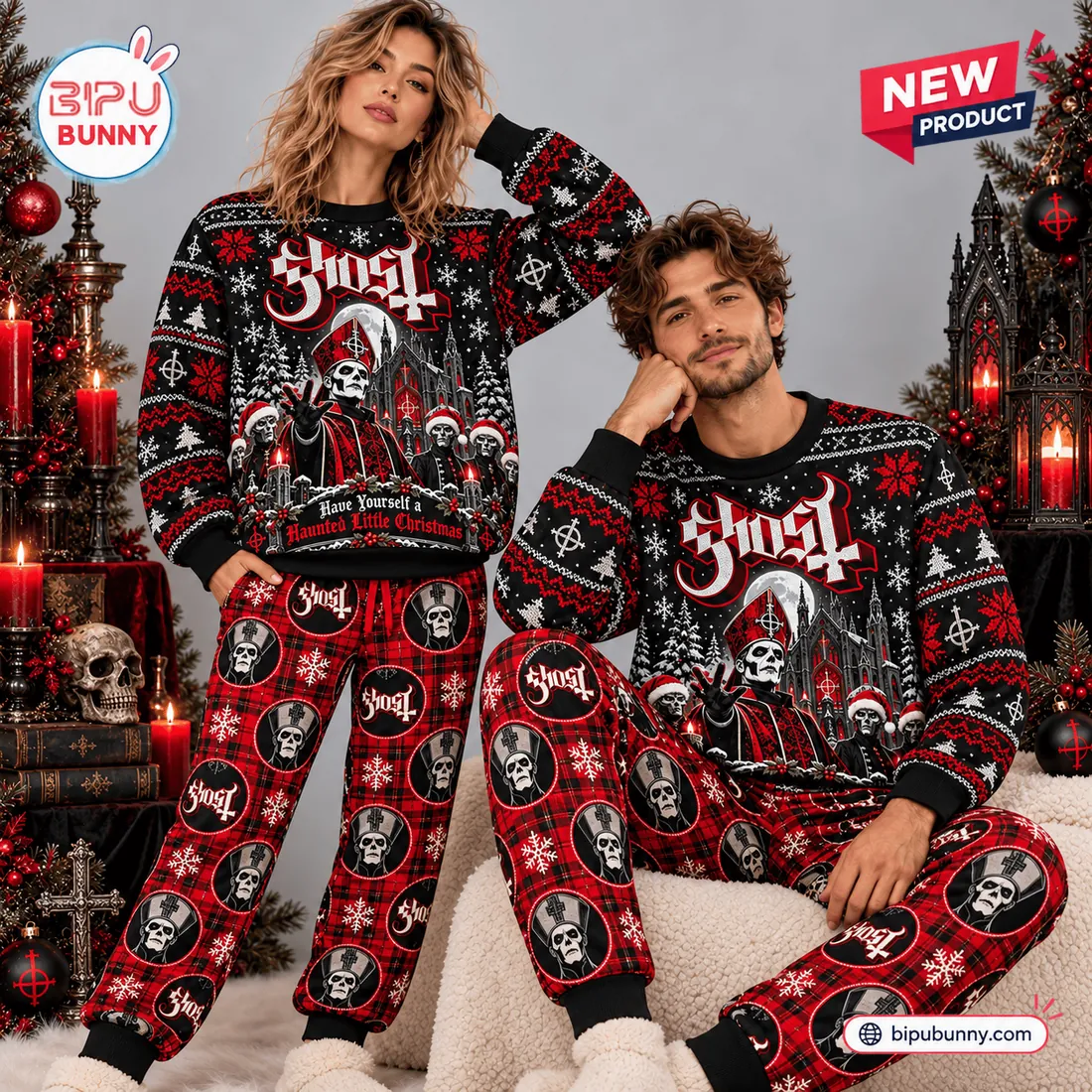 Ghost Band Christmas Sweater and Jogger Set Ghost Band Christmas Sweater and Jogger Set