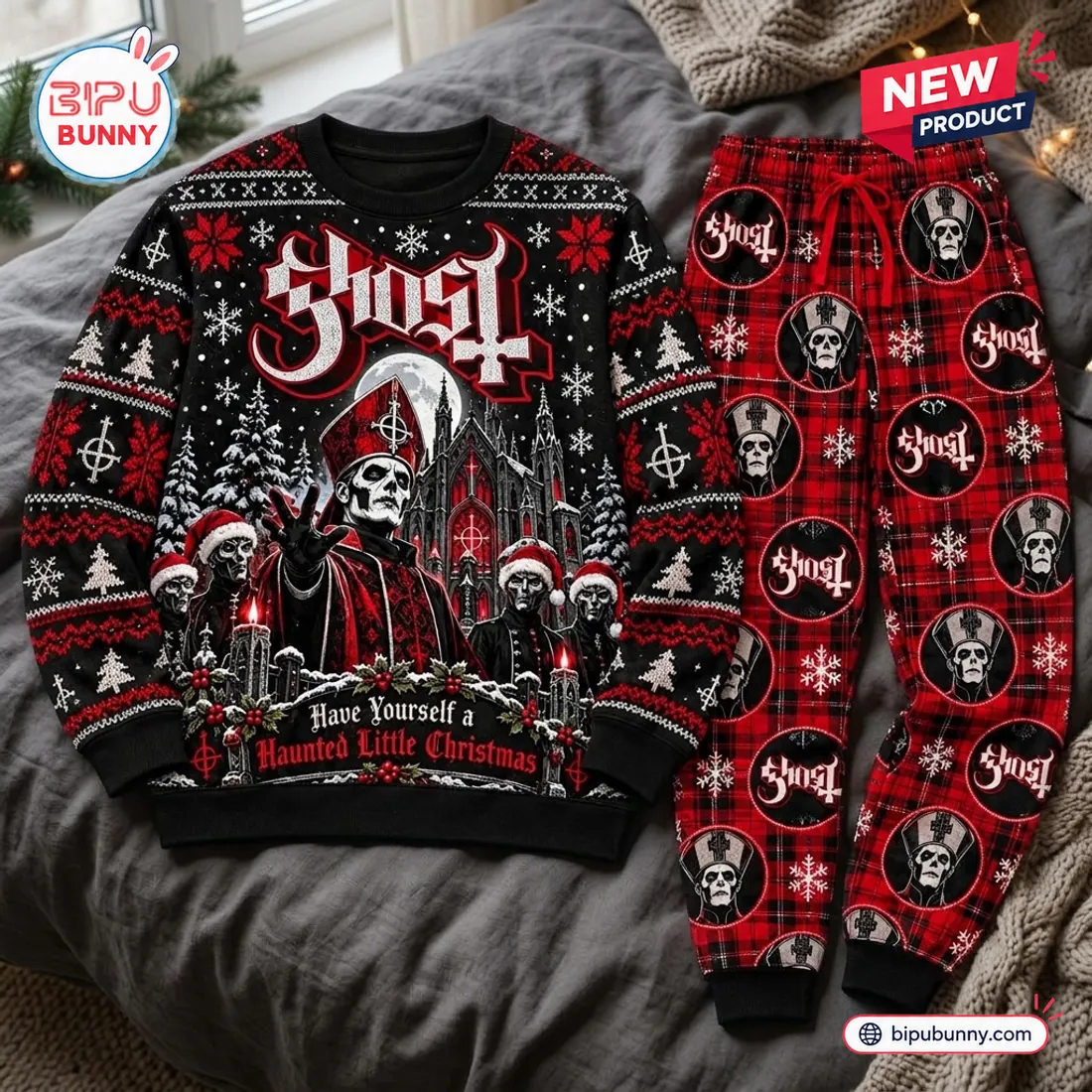 Ghost Band Christmas Sweater and Jogger Set Ghost Band Christmas Sweater and Jogger Set