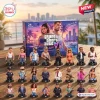 Front view of a Grand Theft Auto VI 2026 Advent Calendar box surrounded by numbered miniature figures on a wooden table.