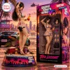 Front view of Grand Theft Auto VI Tifa Lockhart Collectible Figure with packaging and beach base.