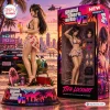 Beach scene featuring Grand Theft Auto VI Tifa Lockhart Collectible Figure with packaging box.