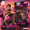 Front view of the Grand Theft Auto VI x Ada Wong vinyl figure with packaging and detailed base.