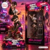 Grand Theft Auto VI x Tifa Lockhart vinyl figure standing on a beach themed base next to its packaging box.