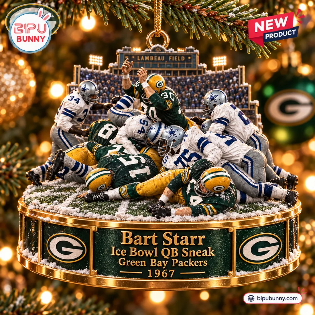 Green Bay Packers Ice Bowl Christmas Ornament Green Bay Packers Ice Bowl Christmas Ornament