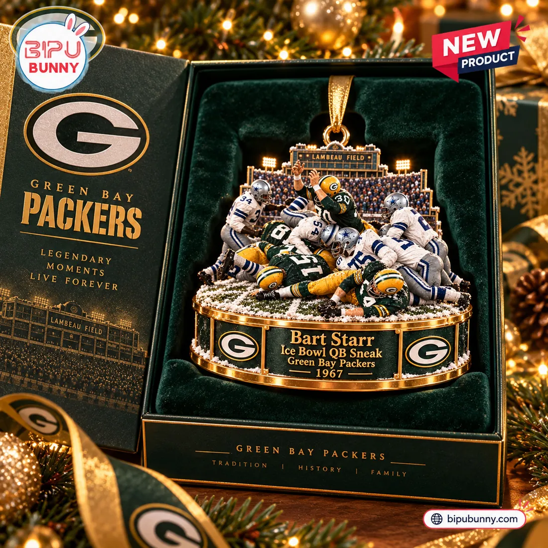 Green Bay Packers Ice Bowl Christmas Ornament gallery detail 3