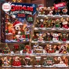 Front view of the Gremlins Advent Calendar 2026 packaging alongside twenty-four small holiday figurines.