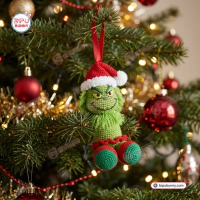 Grinch Crochet Christmas Ornament