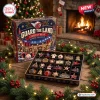 Front view of the Guard The Land Baseball 2026 Advent Calendar box and opened compartment tray with ornaments.